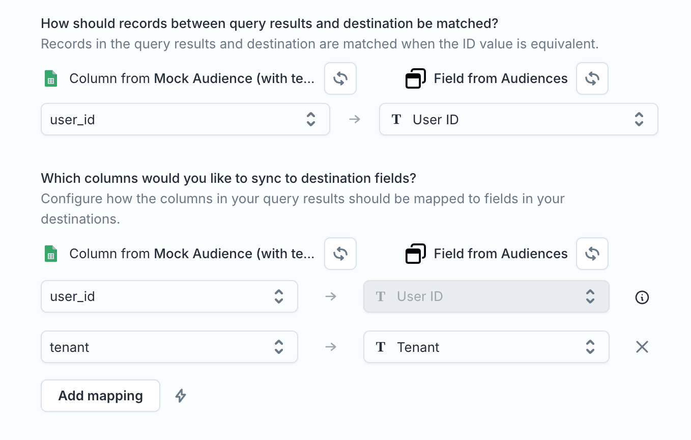 Configure your data mapping
